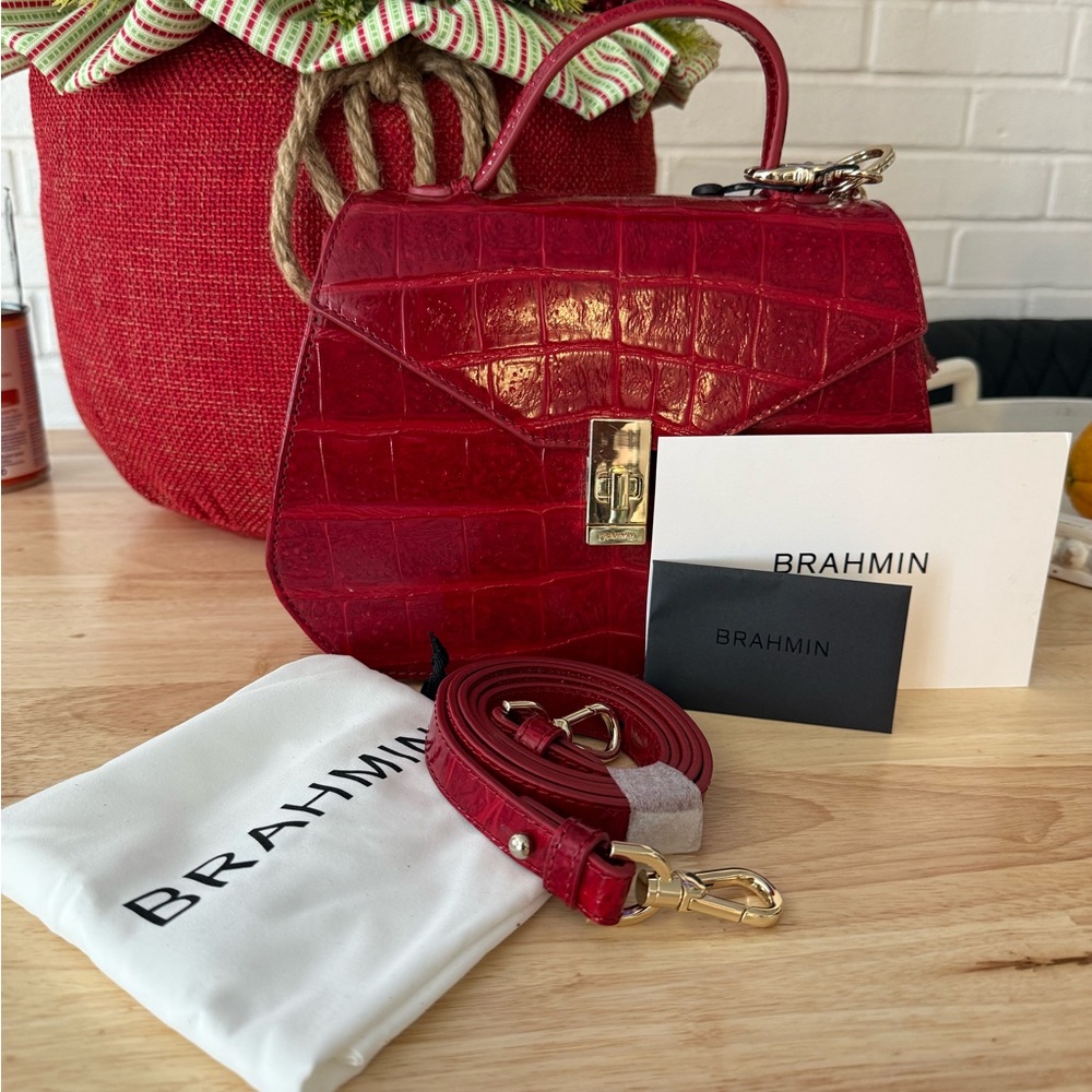 Brahmin Annabeth Ember Veil w/Tassel Key Ring-Lava Melbourne